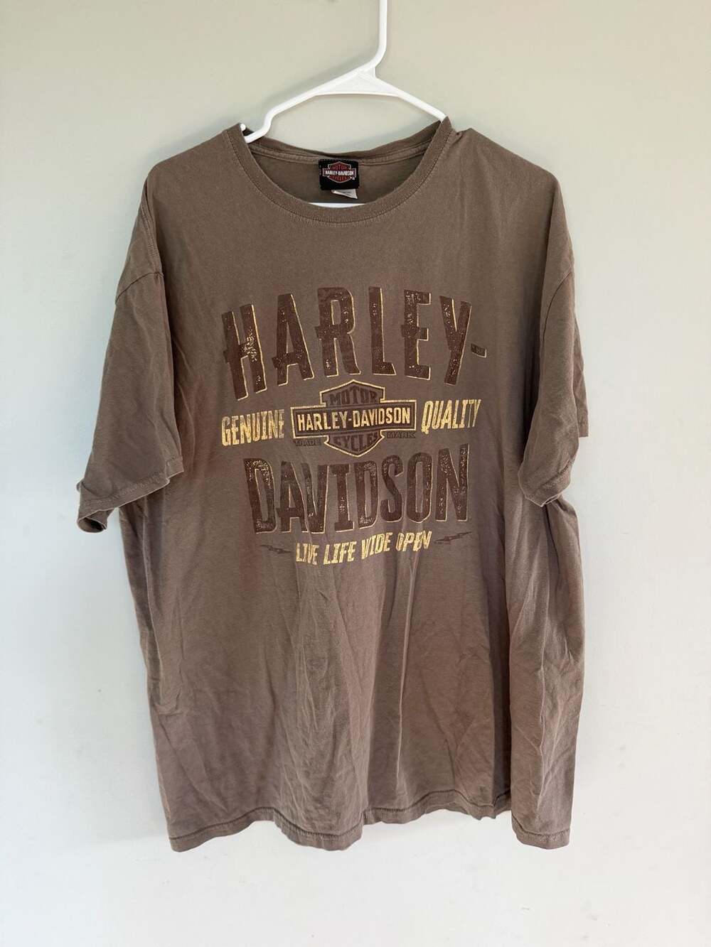 Harley-Davidson Las Vegas T-Shirt Size 2XL Brown Cotton